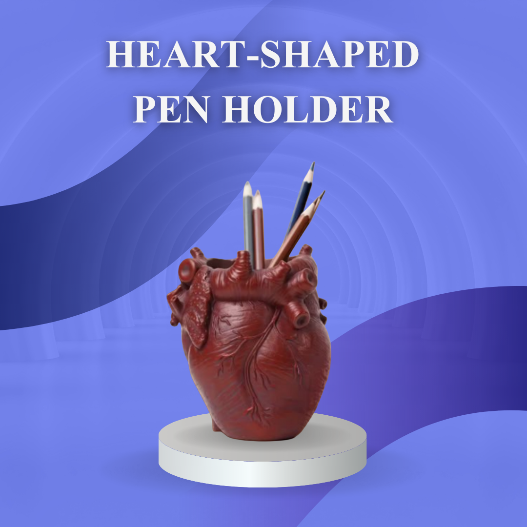 Heart-Shaped Pen Holder